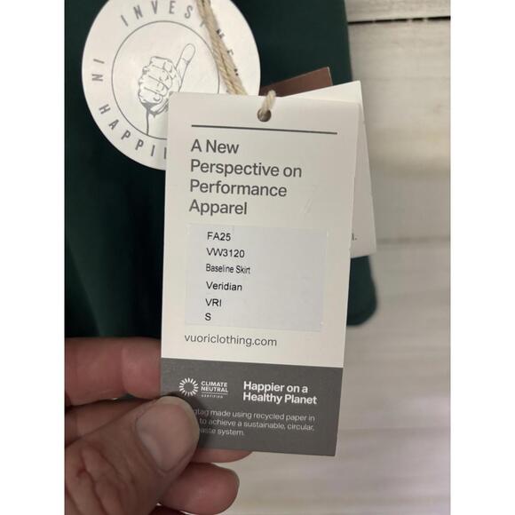 Vuori Women's Baseline Skirt Veridian Size Small Brand New - Picture 3 of 5